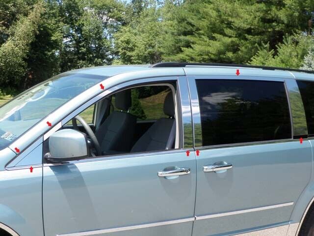 Stainless Steel Window Trim 16Pc For Chrysler Town & Country