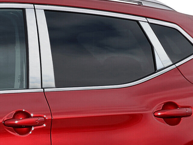 Stainless Steel Pillar Post Trim 8 Pc For 2017-2022 Nissan Rogue Sport