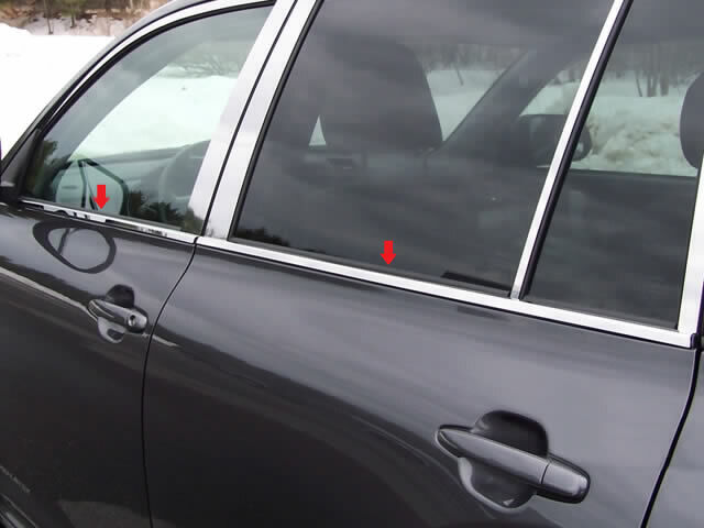 Stainless Steel Window Sill Accent 4 Pc For 2008-2013 Toyota Highlander