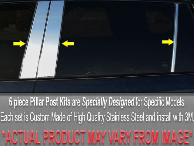 Stainless Steel Pillar Trim 6 Pc For 2002-2004 Infiniti I35