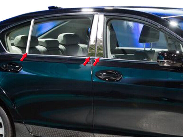 Stainless Steel Pillar Trim 6Pc For 2014-2020 Acura RLX