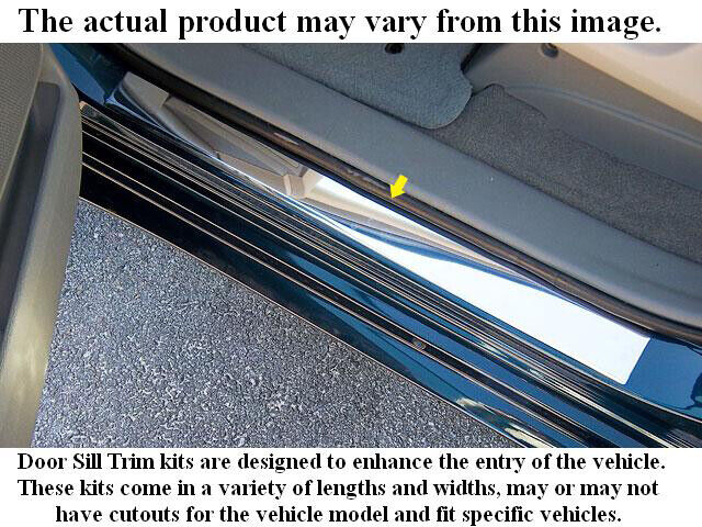 Stainless Door Sill Trim 2 Pc For 2005-2007 Ford Mustang Coupe Convertible