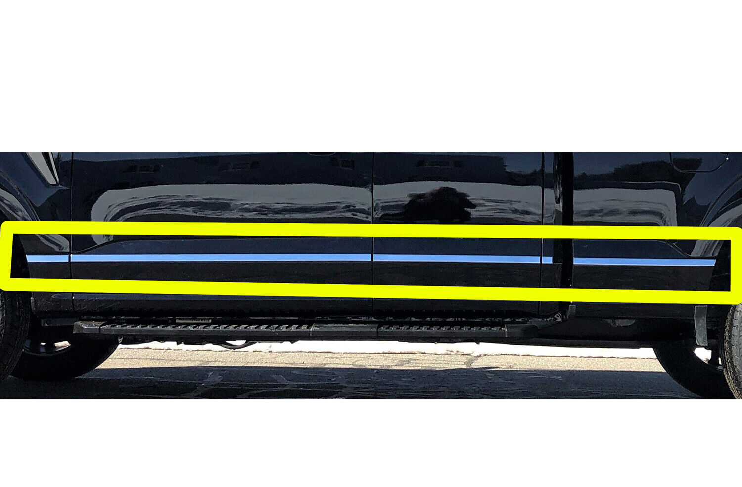 Stainless Steel Body Insert Trim For 2021-2023 Ford F-150 Crew Cab 6.5 bed