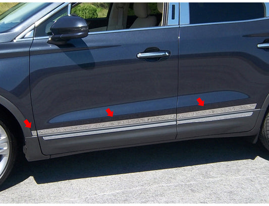 Stainless Steel Body Side Molding Accent Trim 6 Pc