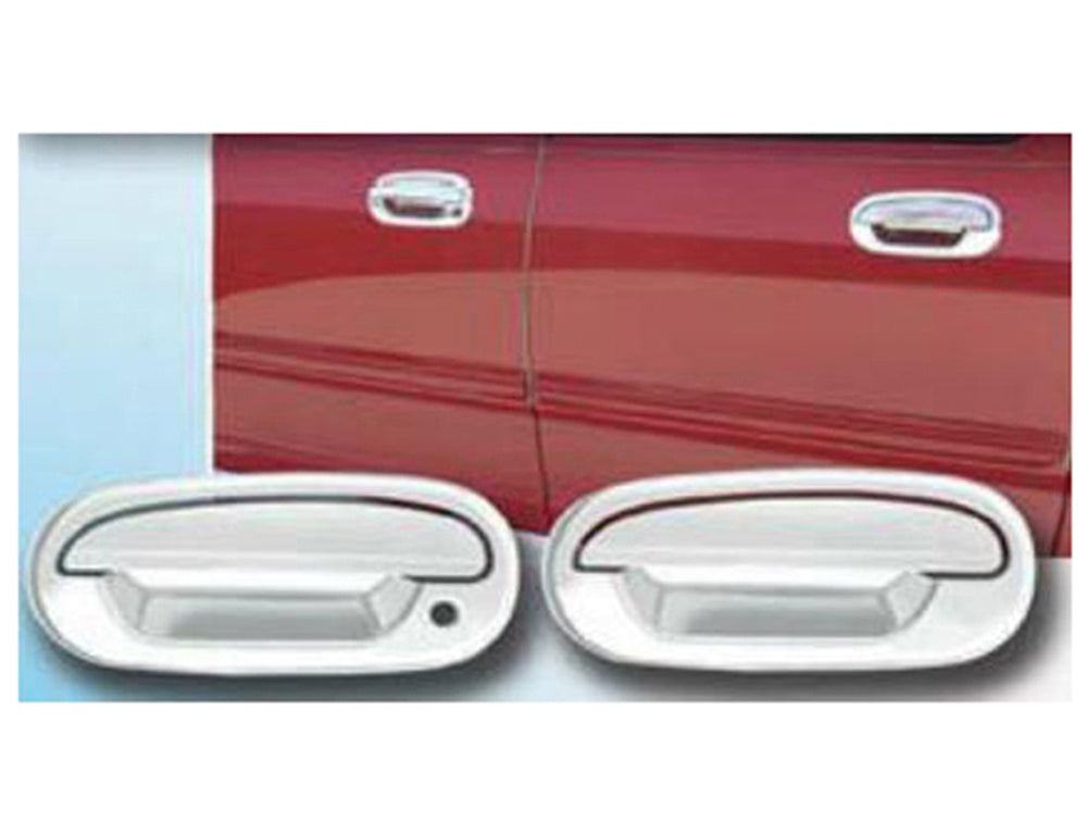 Chrome Plated ABS Plastic Door Handle Cover Kit 4 Pc
