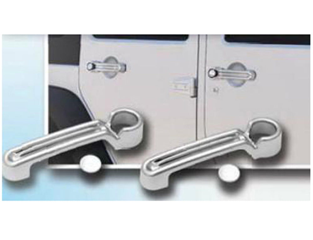 Chrome Plated ABS Plastic Door Handle Cover Kit 6 Pc
