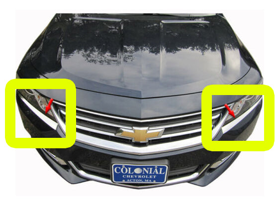 Stainless Steel Head Light Accent Trim 2 Pc