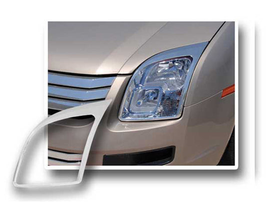 Chrome Plated ABS Plastic Headlight Bezel - ABS/Chrome 2 Pc