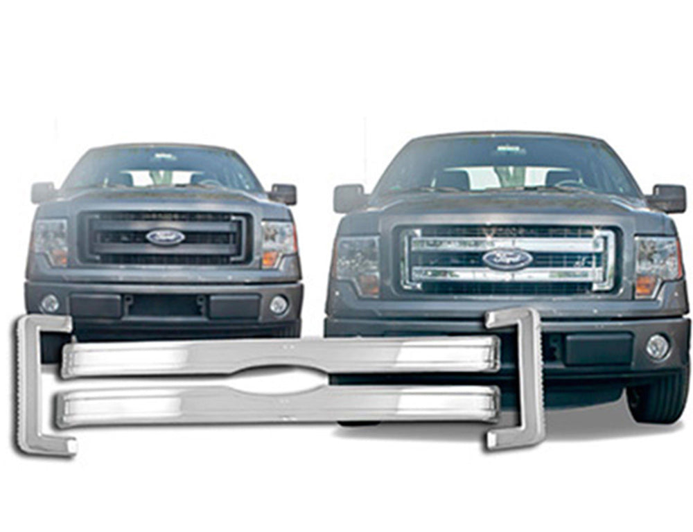 Chrome Plated ABS Plastic Grill Overlay 4 Pc
