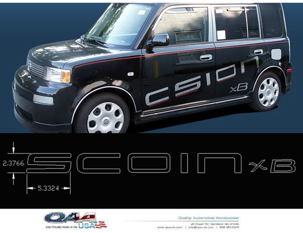 Stainless Steel "SCION XB" Logo Decal 7 Pc
