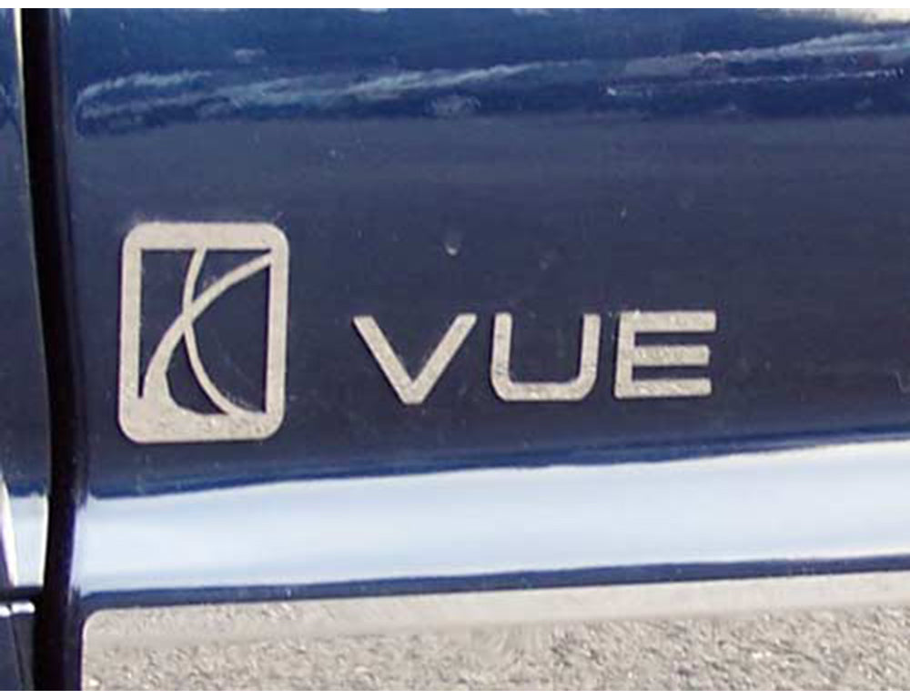 Stainless Steel "VUE" Logo Decal with Emblem 8 Pc