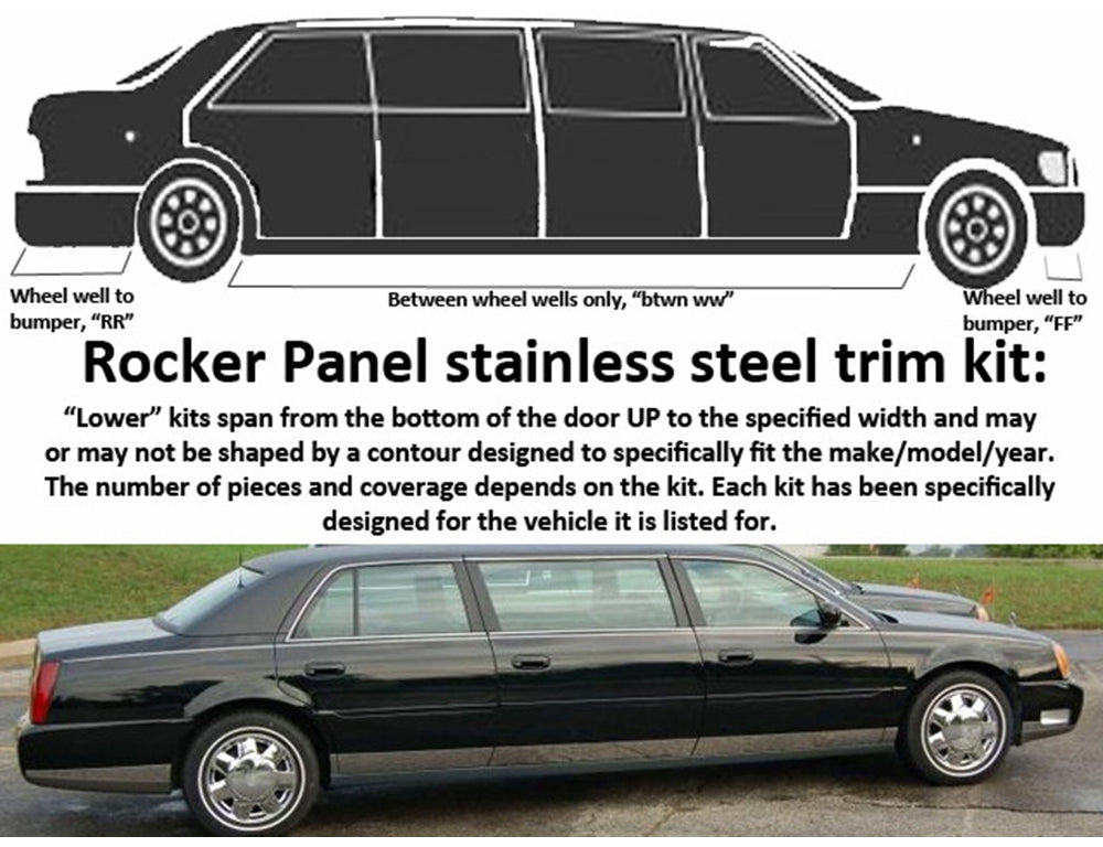 Stainless Steel Rocker Panel Trim - Lower Kit 10 Pc
