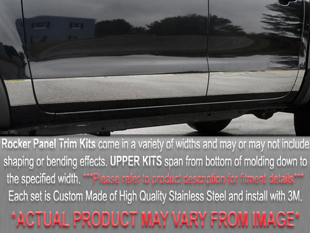 Stainless Steel Rocker Panel Trim - Upper Kit 8 Pc