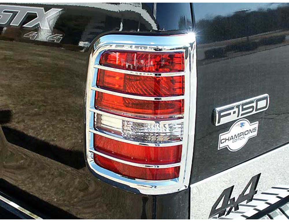Chrome Plated ABS Plastic Tail Light Bezels 2 Pc