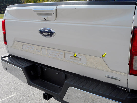 Stainless Steel Tailgate Accent Trim 2 Pc